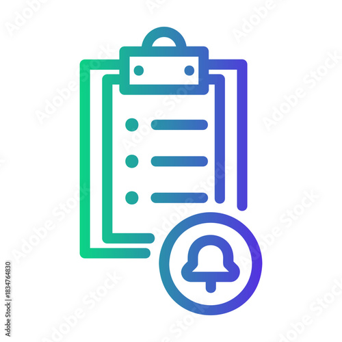 agenda Line Gradient Icon