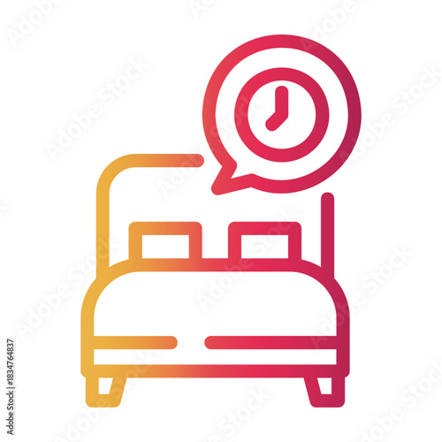bed time Line Gradient Icon