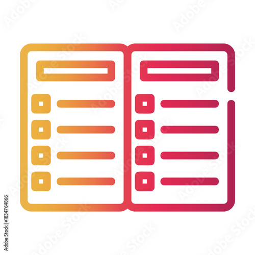 bullet list Line Gradient Icon