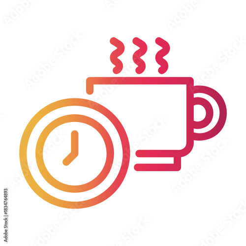 coffee break Line Gradient Icon