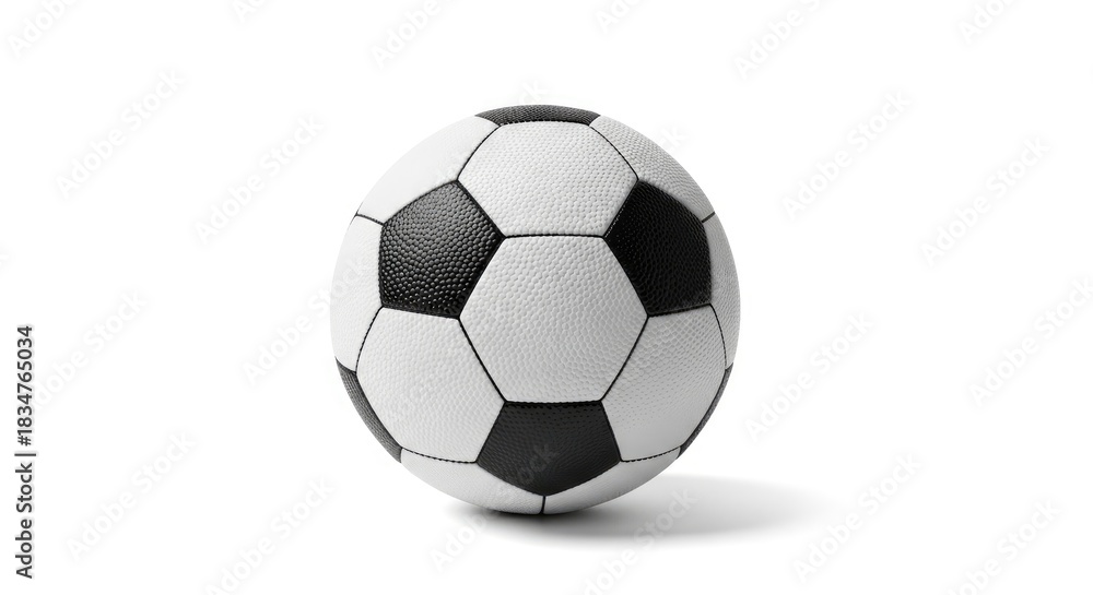 Fototapeta premium A soccer ball on a white background.