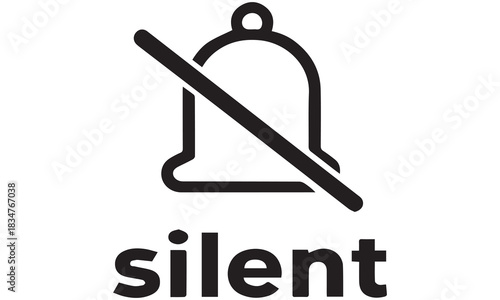 Silent Mode Icon – No Sound Bell Symbol for Notifications and Alerts