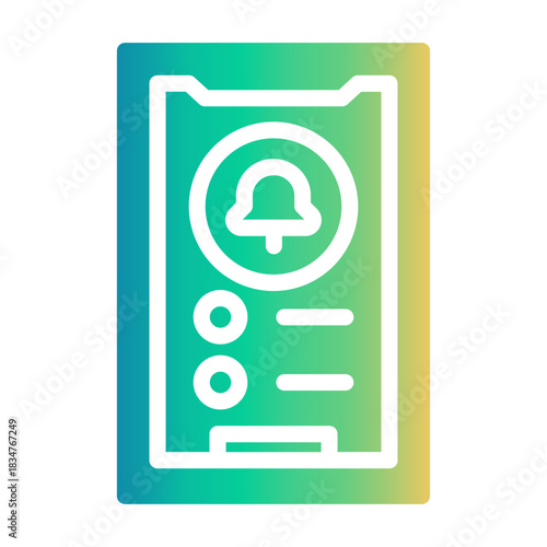 push notification Gradient icon