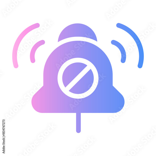 no alarm Gradient icon