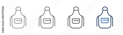 
outline icon set kitchen cloth with design of kitchen cloth