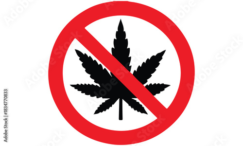 No Guns No Drugs No Smoking No Alcohol Sign – Prohibited Symbol Icons for Safety and Awareness