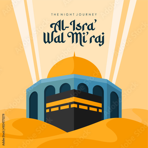 vector isra miraj background template