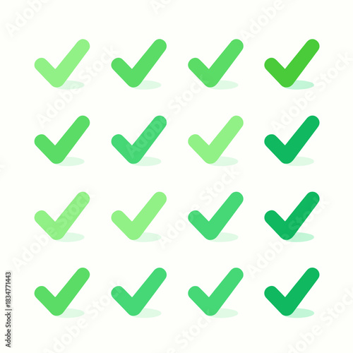 This image features multiple green check marks representing tasks that have been successfully completed.