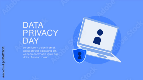 vector data privacy day poster template