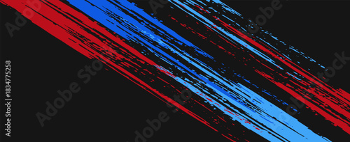 Stylish blue pink sports banner background design. Abstract sports racing concept