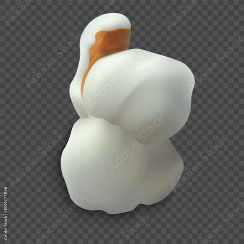 Popcorn, salty or sweet. Fluffy, cooked kernel of corn.