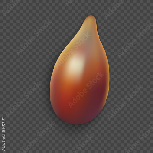 Popcorn kernel icon, realistic illustration. Healthy eating.