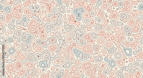 Abstract seamless background pattern with organic topographic-like contour lines and shapes in soft pastel pink and blue colors.jpg