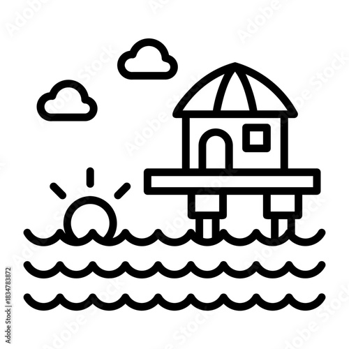 school holidays Line Icon