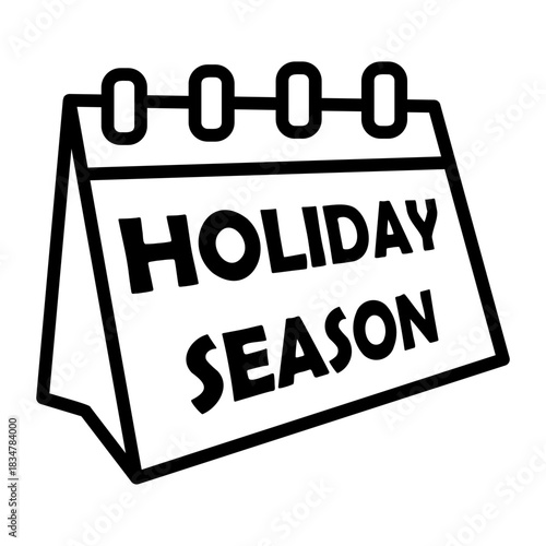 school holidays Line Icon