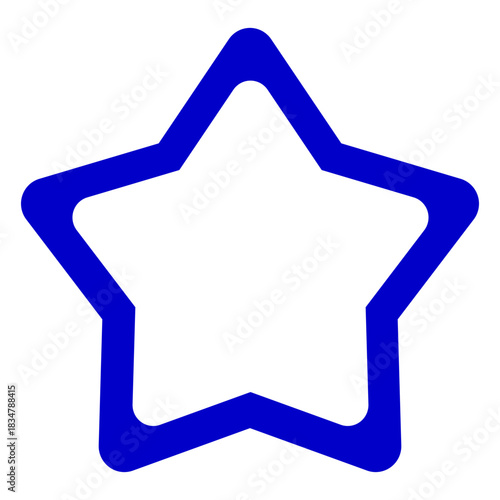 Solid Blue Star Shape
