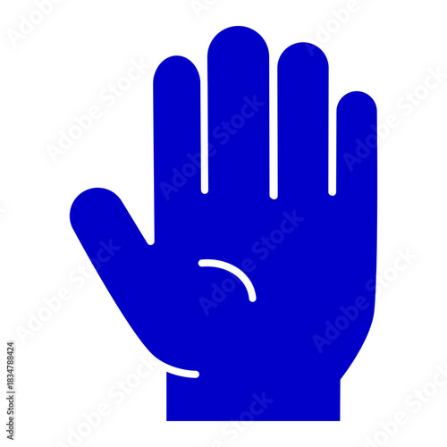 Solid Blue Open Hand