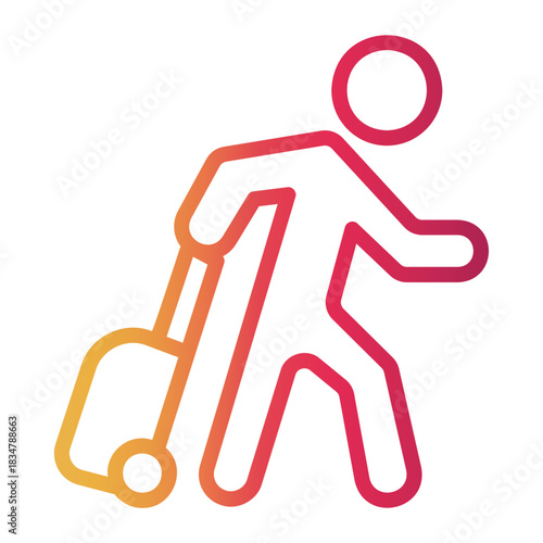 school holidays Line Gradient Icon