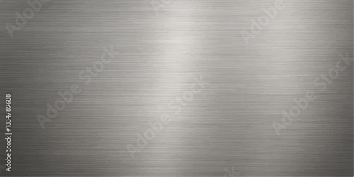 A brushed metal texture of a stainless steel or aluminum plate with a silver or gray polished surface pattern and subtle reflection
