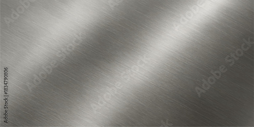 Brushed silver metal texture background with a light, polished stainless steel surface pattern