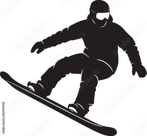 skier on a snowboard snowboarder riding a board action figure

snowboarder sketch performing a trick

snowboarder winter sport line art graphic