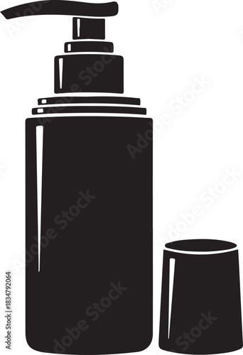 Pump bottle dispenser cosmetic silhouette

Pump liquid soap container packaging

Pump dispenser for lotion or shampoo