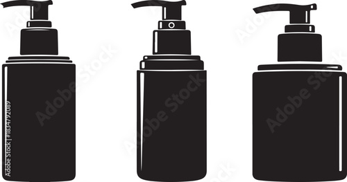 Pump bottle dispenser cosmetic silhouette

Pump liquid soap container packaging

Pump dispenser for lotion or shampoo