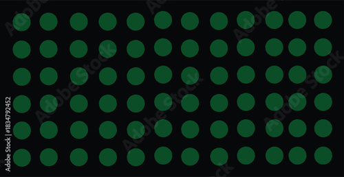 Glowing green ovals pattern on black background
