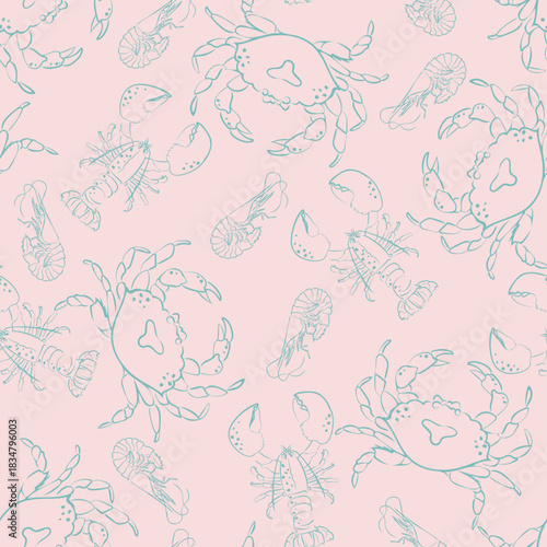 The Fisherman's Haul is a classic, maritime-inspired pattern that celebrates the bounty of the ocean. The silhouette gives the design a timeless, linocut, or woodblock print aesthetic