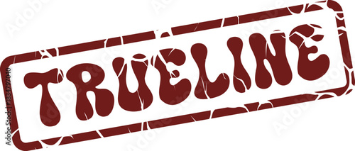 Verifying Trueline brown textured rectangular stamp ensures authentic product alignment and consistent quality