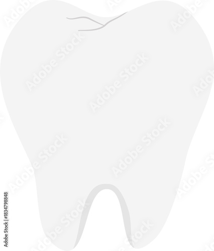White tooth illustration – clean dental art for healthy smile