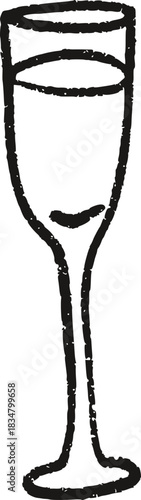 Sketch Christmas Wine Glass