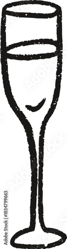 Sketch Christmas Wine Glass