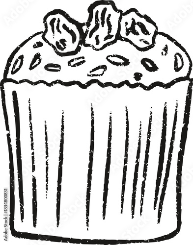 Sketch Christmas Panettone Sweet Bread