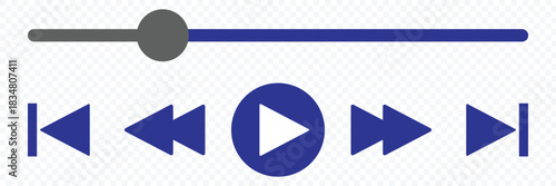 Video and audio player symbol. Start symbol, web media interface play sign. Play button icon. eps 10