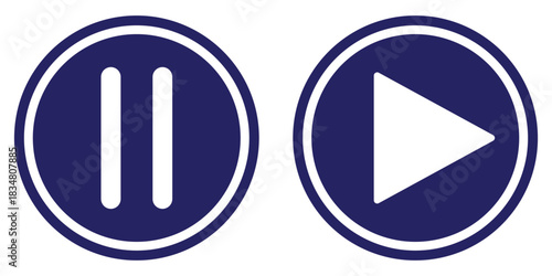 Video and audio player symbol. Start symbol, web media interface play sign. Play button icon. eps 10