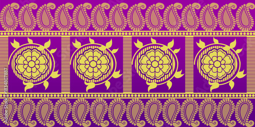 beautiful graphic saree design and this sari design is in Indian style which is for textile fashion industry and it can be used as wallpaper backdrop and website bg this style is originated in india 