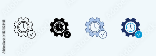 effectiveness Icon Set Multiple Style Collection