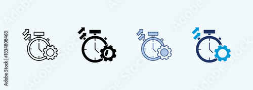 productivity Icon Set Multiple Style Collection