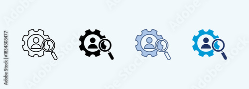 resource utilization Icon Set Multiple Style Collection