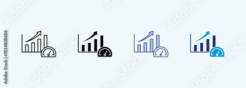 performance indicators Icon Set Multiple Style Collection