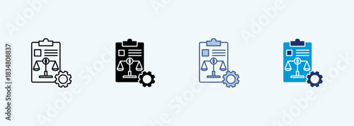 balanced scorecard Icon Set Multiple Style Collection