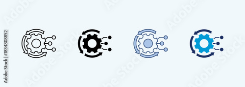 process re enginering Icon Set Multiple Style Collection