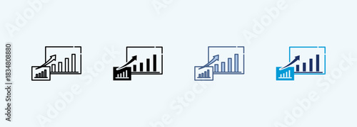 scalability Icon Set Multiple Style Collection