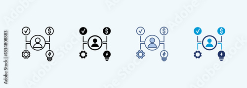 multi tasking Icon Set Multiple Style Collection