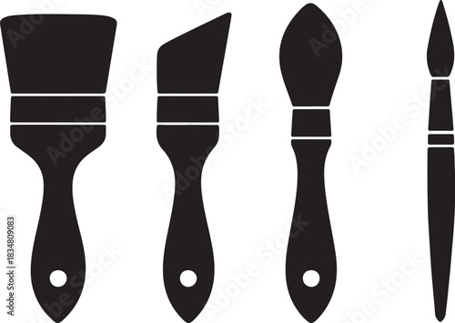 Silhouette Paintbrush Set.