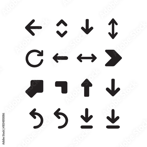 Interface arrows and navigation symbols