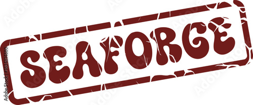 Industrial SEAFORGE stamp mark for robust nautical or metalworking production processes