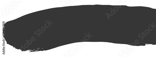 Black Paint Stroke on White Background