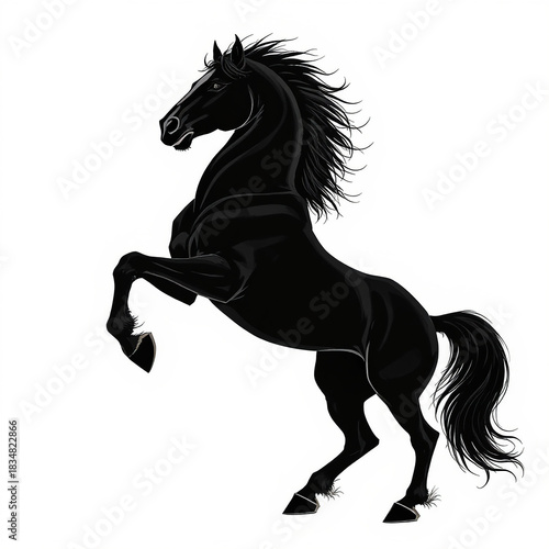 black horse vector illustration